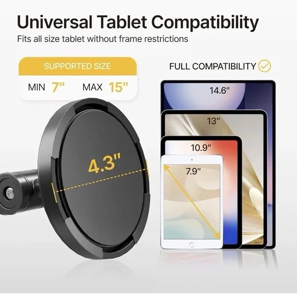 monTEK Anti-theft Tablet Stand Compatible With Apple Samsung 7”-15” Size Tablets - Picture 2 of 7